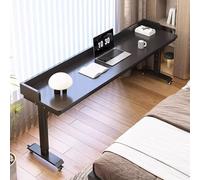 Table de lit mobile réglable avec roulettes et déflecteurs, bureau roulant robuste pour ordinateur portable, salle à manger, multi-usage dans la chambre ou le salon