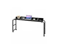 Table de lit mobile table d'appoint avec 4 roulettes (dont 2 avec freins) et prise de courant bureau au-dessus du lit réglable