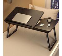 Table De Lit, Plateau De Petit-DéJeuner Pliable avec Bandes AntidéRapantes Et Porte-Gobelets pour Canapé Ou FenêTre en Baie