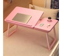 Table De Lit, Plateau De Petit-DéJeuner Pliable avec Bandes AntidéRapantes Et Porte-Gobelets pour Canapé Ou FenêTre en Baie