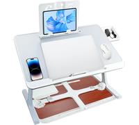 Table De Lit Pliable Pour Ordinateur Portable - Angle Réglable En Hauteur - Avec Tiroir - Support Pour Tablette - Support Pour Ordinateur Portable - Pour Le Travail, La Lecture, La Nourriture