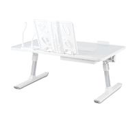 Table de lit Pliable pour Ordinateur Portable réglable en Hauteur 5 Positions pour canapé, Sol, Travail, étude, Lecture, Nourriture, 60 * 40 * 26-39cm-Gris