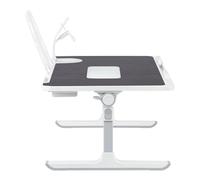 Table de lit Pliable pour Ordinateur Portable réglable en Hauteur 5 Positions pour canapé, Sol, Travail, étude, Lecture, Nourriture, 60 * 40 * 26-39cm-Noir