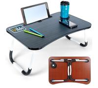 Table de lit pliable - Vilde - 61x40x26 cm - Pliable - Multifonction - Support ordinateur portable
