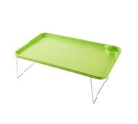 Table de lit Pliante Bureau d'ordinateur Pliable avec Porte-gobelet Portable for Ordinateur Fente for Carte téléphone créative Support Table d'étude for pour Lit, Canapé, Bureau(Green)