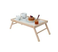 Table de lit pliante, plateau de fauteuil, petit déjeuner, table de lit, pliable en bois de hêtre, pieds pliables, 33 x 50 x 21,5 cm, fabriqué en Italie