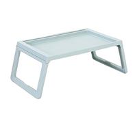 Table de lit portable pliable en plastique pour ordinateur portable, plateau de service mobile pour manger, écrire et travailler sur lit, canapé, canapé ou sol - Bleu