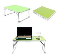 Table de lit portable pour ordinateur portable - Support pliable réglable pour petit déjeuner, utilisation d'ordinateur, intérieur/extérieur, camping, pique-nique - Design compact polyvalent