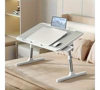 Table de lit pour ordinateur portable - Pliable - 5 hauteurs réglables - Pour canapé, canapé, sol, travail, étude, lecture, nourriture, convient pour ordinateur portable jusqu'à 17"