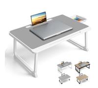 Table De Lit pour Ordinateur Portable - pour Petit-Déjeuner Au Lit, Études, Travail De Bureau, Jeux, Écriture Et Lecture. Table Plateau pour Canapé, Divan, Support D'ordinateur (60x40 Grey)