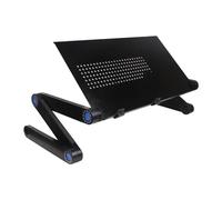 Table de lit pour ordinateur portable - Table de chevet pliable pour ordinateur portable - Tapis de souris pliable et antidérapant pour ordinateur portable et écriture inclus