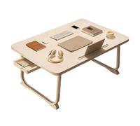 Table De Lit pour Ordinateur Portable, Table De Petit-DéJeuner Au Chevet avec Porte-Gobelet Et Fente pour Cartes, Pliable pour Les Fournitures Scolaires Et Les Carnets