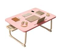 Table De Lit pour Ordinateur Portable, Table De Petit-DéJeuner Au Chevet avec Porte-Gobelet Et Fente pour Cartes, Pliable pour Les Fournitures Scolaires Et Les Carnets