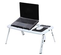 Table de Lit pour Ordinateur, Table pour Ordinateur Portable Pliable Support pour Ordinateur Plateau de Lit Table D'appoint avec Fentes de Ventilation USB pour Travailler Lire et écrire