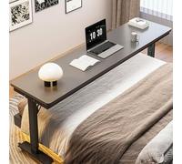 Table de lit réglable avec roulettes - Bureau portable pour ordinateur portable pour un confort amélioré à la maison et à l'hôpital