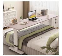 Table de lit réglable avec roulettes pivotantes - Design écologique pour la maison et l'hôpital - Hauteur réglable, polyvalente et portable - 120 x 40 cm