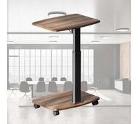 Table de lit réglable avec roulettes, plateau latéral en forme de C pour canapé-lit, bureau d'ordinateur portable roulant qui glisse sous