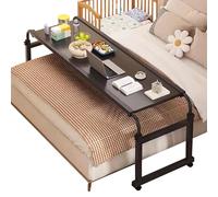 Table de lit réglable avec roulettes, station de travail portable pour ordinateur portable, travail et usage médical