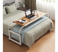 Table de lit réglable en hauteur avec roulettes, plateau médical roulant et bureau d'ordinateur pour un accès facile des lits jumeaux à king size