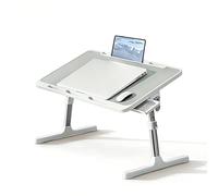 Table de lit réglable en hauteur pour ordinateur portable, 4st000000, support PAD, table de lit pliable pour canapé, sol, travail, étude, lecture, nourriture, 56 x 36 x (25-35) cm