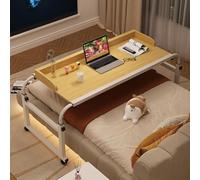 Table de lit réglable pour ordinateur portable avec roulettes, bureau pivotant pour une utilisation confortable dans le lit ou la chaise, idéale pour les personnes âgées et les hôpitaux