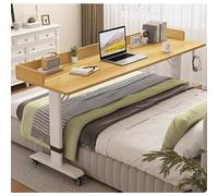 Table de lit réglable - Respectueux de l'environnement, hauteur réglable, design portable avec roulettes pivotantes - Idéal pour la maison et l'hôpital