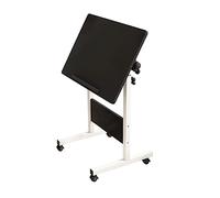 Table de lit réglable sur roulettes - Table d'appoint mobile avec plateau inclinable pour ordinateur portable - Table de chevet réglable en hauteur 80 x 40 cm, parfaite pour le bureau à domicile