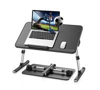 Table de lit, SAIJI Lapdesk, Cuir Confortable, Hauteur et Angle d'inclinaison, Pliable, Antichoc, jusqu'à 17in Notebook, pour lit, canapé, Board (Noir, 52 * 30cm)