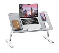 Table de lit, SAIJI Table Pliable, réglable Hauteur Angle, Max 17'' Ordinateur Portable, pour lit canapé (Gris, 60 * 33cm)