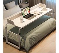 Table de lit supérieure réglable avec roulettes, bureau roulant pour ordinateur portable pour une utilisation multifonctionnelle dans la chambre à coucher, la salle à manger, le salon, hauteur et