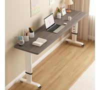 Table de lit, table de lit avec roulettes à 360°, bureau mobile, au-dessus du lit avec pieds en métal robuste, ordinateur de salle à manger pour salon, chambre à coucher, hôpital