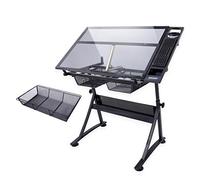 Table de loisirs créatifs à hauteur réglable, bureau inclinable pour bureau à domicile et projets créatifs, design paysager élégant, espace de travail polyvalent pour artistes et artisans