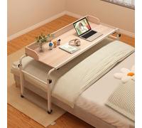 Table de loisirs sur le lit avec roulettes - Hauteur réglable, design pliable, fonction rotative, parfaite pour les personnes handicapées, table roulante pour une utilisation facile dans les chaises