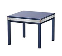 Table de Mahjong automatique Table à manger équipée d'un cendrier, d'un porte-gobelet, d'un panneau et de ports de chargement USB Livré avec 2 jeux de tuiles et un chiffon anti-poussière(Blue)