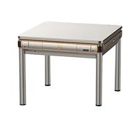 Table de Mahjong automatique Table à manger équipée d'un cendrier, d'un porte-gobelet, d'un panneau et de ports de chargement USB Livré avec 2 jeux de tuiles et un chiffon anti-poussière(Champagne)