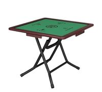 Table de mahjong pliante portable de 85,1 cm avec 4 tiroirs et feutre vert - Table carrée pour mahjong, poker, jeux de domino - Idéale pour la maison et l'extérieur
