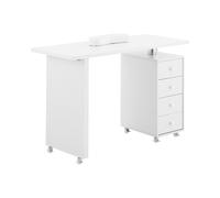 Table de manucure - 4 tiroirs - 6 roues | physa