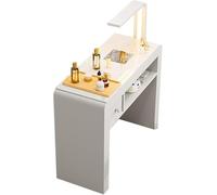 Table de manucure avec collecteur de poussière et lampe LED - Station de travail professionnelle pour salon de spa