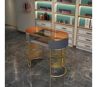 Table de manucure avec rangement, plateau en verre, station de manucure multicouche pour salon, spa, bureau à domicile, design professionnel