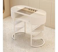 Table de manucure avec rangement, plateau en verre, station de manucure multicouche pour salon, spa, bureau à domicile, design professionnel