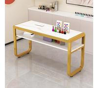 Table de Manucure Beauté Des Ongles Bureau de Manucure Table de Manucure Professionnelle Moderne À Double Couche Pieds En Métal Matériel de Manucure pour Prothésiste Ongulaire(Style 5,80x45x78cm)