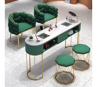 Table de manucure élégante - Bureau moderne avec tiroirs de rangement pour professionnels des ongles, salon de beauté, spa, salon de maquillage et station de travail fonctionnelle