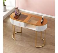 Table de manucure élégante - Bureau moderne pour artistes professionnels en bois avec tiroirs et système de rangement à 3 niveaux