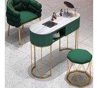 Table de manucure élégante et moderne avec tiroirs de rangement - Bureau fonctionnel pour les soins de beauté et les salons de beauté et de maquillage