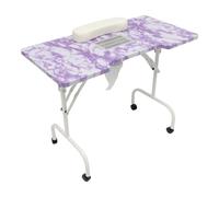 Table de manucure en PVC avec aspiration, avec sac de transport, 3 sacs à poussière et 4 rouleaux universels, 95 × 48 × 72,5 cm, pour la maison, le studio, le salon de coiffure