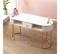 Table de manucure moderne avec tiroirs et armoire de rangement - Bureau professionnel de technicien des ongles pour salon et spa, poste de travail de beauté parfait pour les artistes des ongles