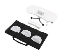 Table de Manucure Portable Avec Roulettes et Ventouse - Pliable, Moderne pour Technique des Ongles - Bureau Mobile (Blanc)