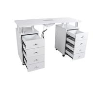 Table de manucure professionnelle à 8 tiroirs, pour salon de beauté, studio d’artiste