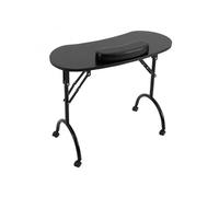 Vivezen - Table de manucure Professionnelle Pliante avec tiroir, roulettes et Housse de Transport - Noir