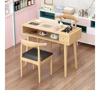 Table de manucure professionnelle Poste de travail moderne pour la beauté des ongles avec collecteur de poussière électrique,Combinaison de bureau et de chaise de salon de manucure en bois